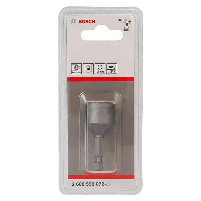 Bosch Umetak za nasadni ključ - Širina ključa: 17 mm, Prikladno za: Akumulatorski odvijač - Pogled sprijeda