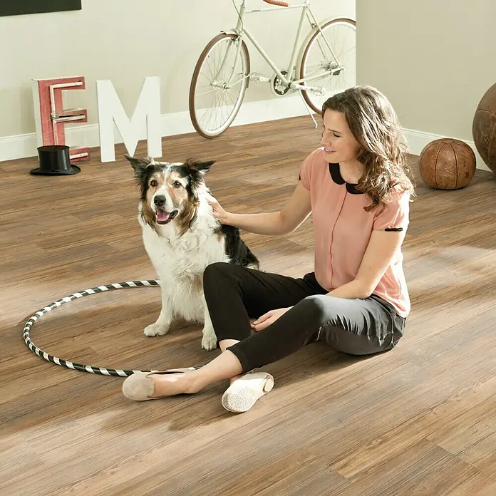 Decolife Vinylboden Golden Old Larch - 1.220 x 185 x 10,5 mm, Landhausdiele - Detailaufnahme
