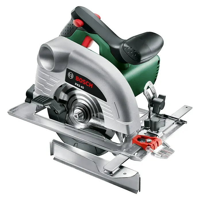 Bosch Ručna kružna pila PKS 40 - 850 W, Ø 130 mm, Broj okretaja pri praznom hodu: 5.300 okr/min - Pogled sprijeda