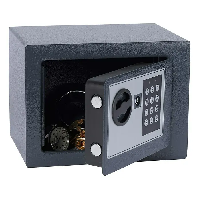 Ugradbeni trezor za namještaj Security Box Mini - 17 x 23 x 17 cm, Elektronička brojčana brava, Brava: Jednostrano - Pogled sprijeda