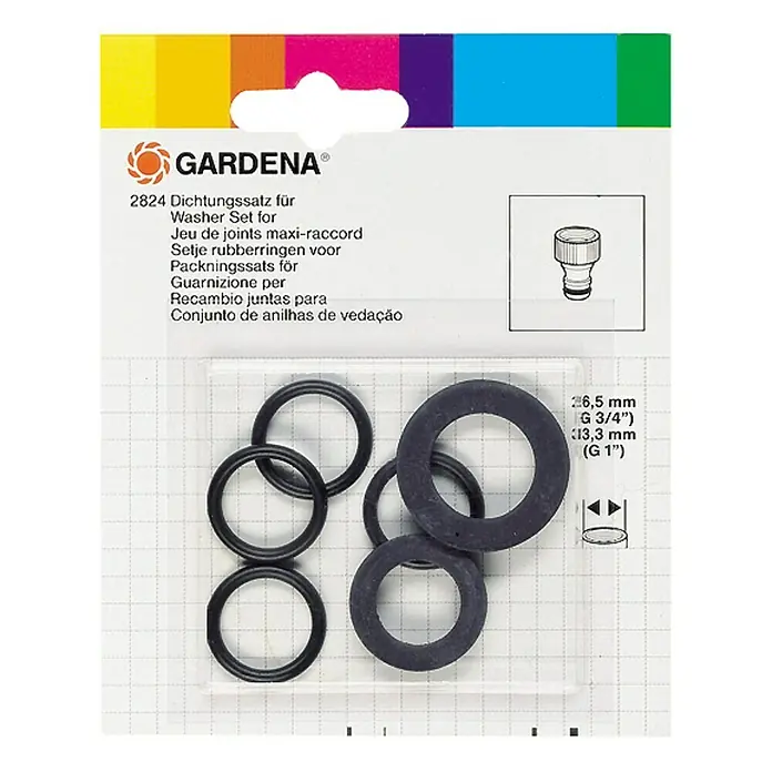 Gardena Profi-System Set brtvila - Scope of services: 3 x O-prstenovi, 3 x ravne brtve - Pogled odozgo