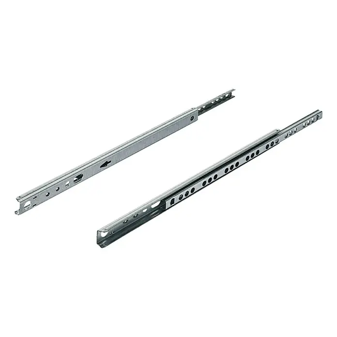 Accuride Vodilica za ladice 3832 TR Push - Ugradna duljina: 500 mm, Nosivost: 45 kg, Potpuno izvlačenje, Bočno na ladici, Pocinčano - Pogled sprijeda