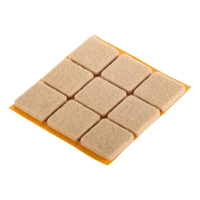 Stabilit Filzgleiter - 25 x 25 x 5 mm, Selbstklebend, 9 Stk., Natur - Vorderansicht