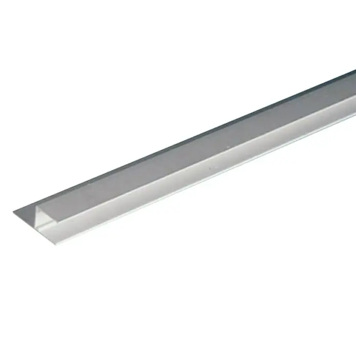 U-profil - 250 cm x 16 mm, Gornja spojnica, Aluminij, Srebrne boje - Pogled sprijeda