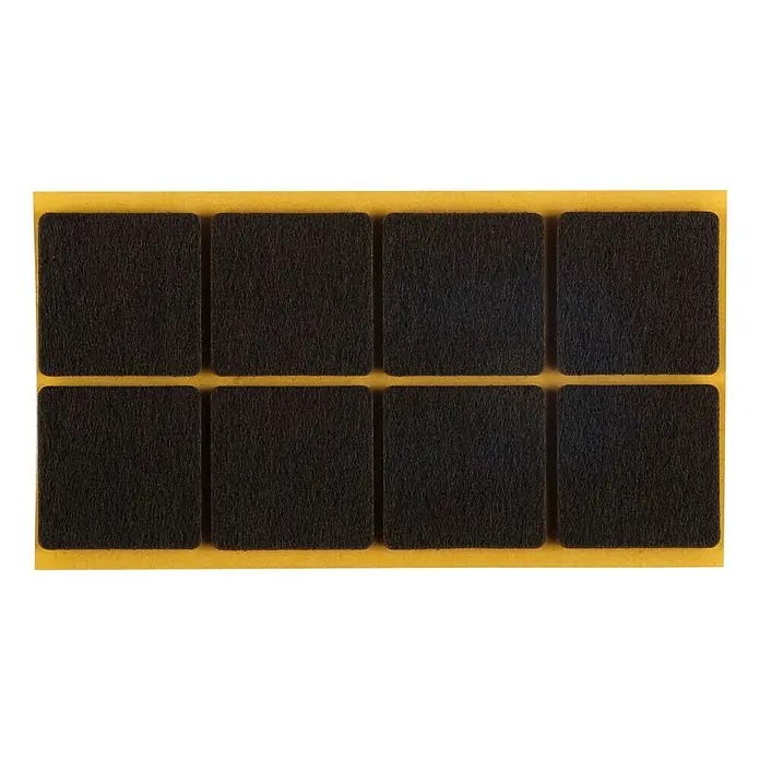 Stabilit Podložna pločica od filca - 32 x 32 mm, 8 kom, Smeđe boje, Samoljepljivo - Pogled odozgo