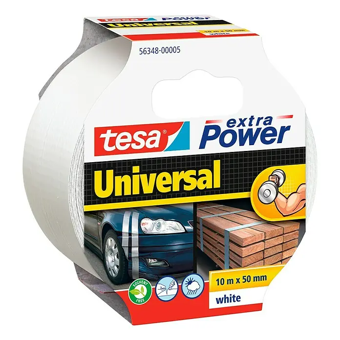 Tesa Extra Power Folija za brtvljenje spojeva prozora - Bijele boje, 10 m x 50 mm - Pogled s lijeve strane