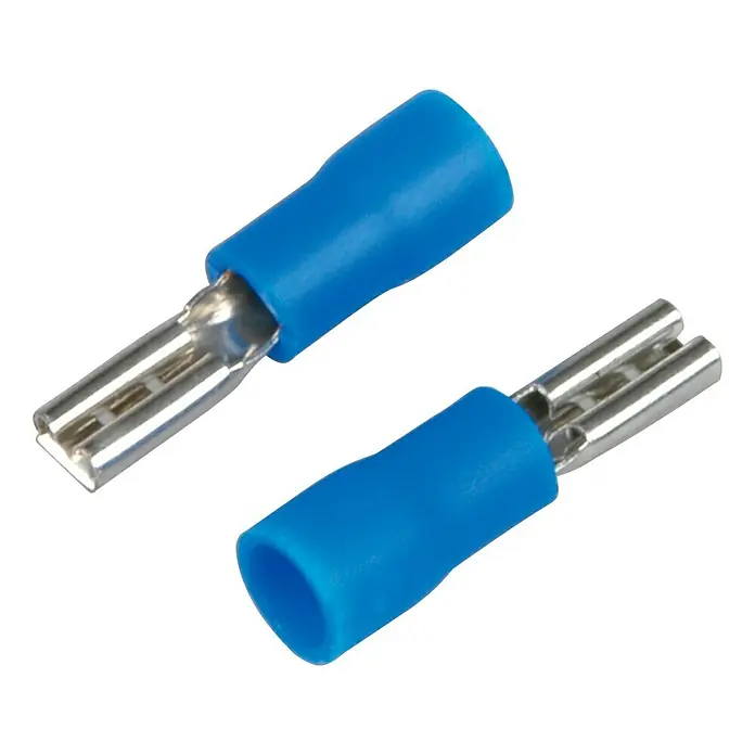 UniTEC Flachsteckhülsen - 2,8 mm, 20 Stk., Querschnitt: 1 - 2,5 mm², Blau - Vorderansicht