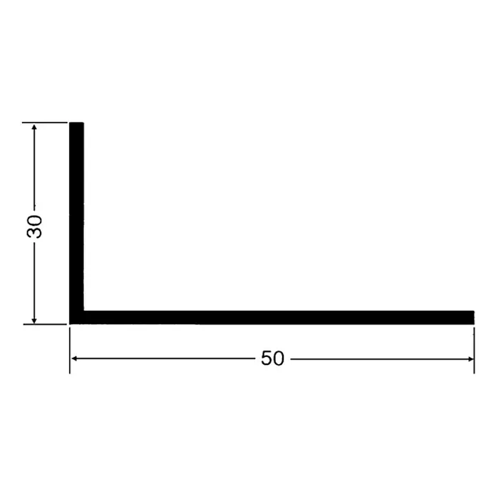 BaukulitVox Basic-Line Winkelprofil - Weiß, 2.500 x 50 x 30 mm - Detailaufnahme