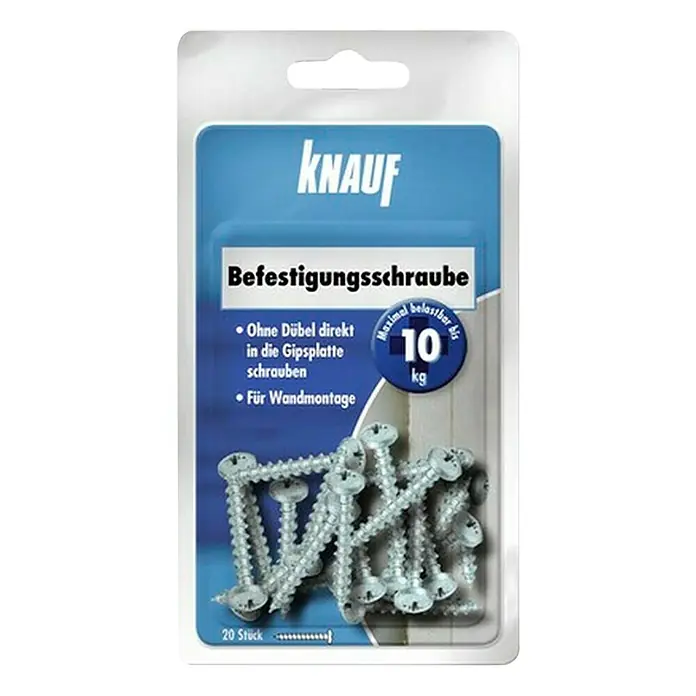 Knauf Befestigungsschraube - Länge: 35 mm, 20 Stk., Durchmesser Kopf: 4,8 mm - Vorderansicht