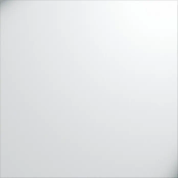 Kantoflex Ploča od nehrđajućeg čelika - 500 x 250 mm, Debljina: 0,8 mm, Aluminij, Premazano, Bijele boje - Pogled s lijeve strane