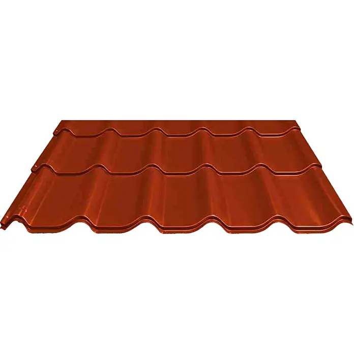 Probau Metallziegel MetDach - Terrakotta, 216 cm x 117 cm x 0,5 mm, Stahl - Vorderansicht