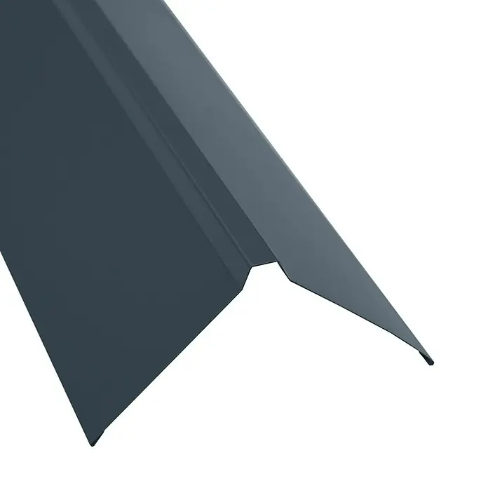 Probau Dachfirst Gerade PP12 - Grau, Länge: 100 cm, Stahl - Vorderansicht