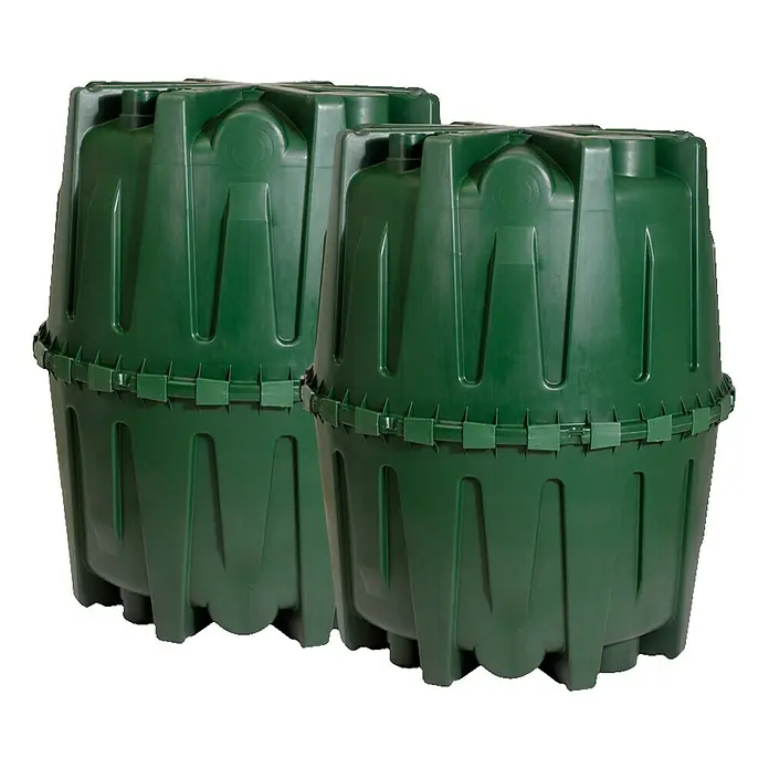 4rainz Regenwassertank Komplettpaket Herkules Garten 3200 L - 3.200 l (2 x 1.600 l), Kunststoff - Rechte Seitenansicht