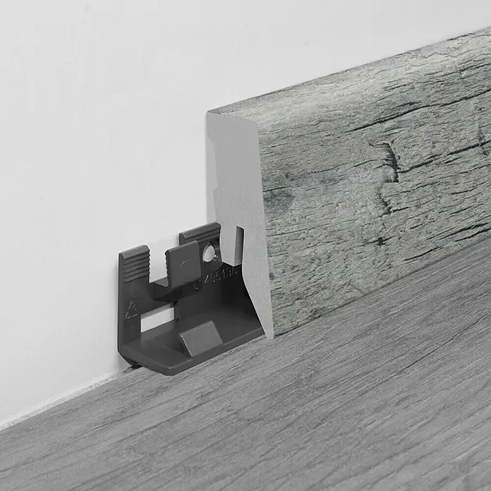 LOGOCLIC Podna kutna lajsna Speedway - 2,6 m x 18 mm x 49 mm, Ravni oblik - Detaljan prikaz