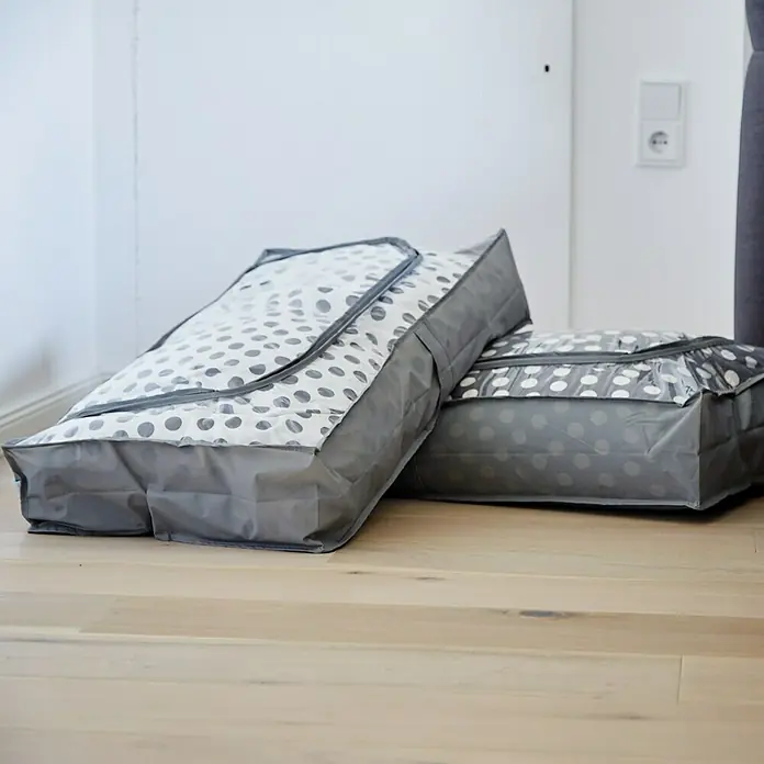 Unterbettkommoden-Set - 90 x 45 x 16 cm, 2 Stk., Polyester - Vorderansicht
