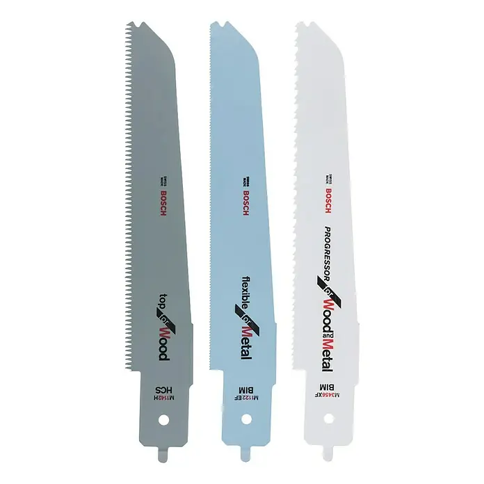 Bosch Komplet listova za sabljastu pilu - Drvo/metal/plastika, 3 -dij. - Pogled sprijeda