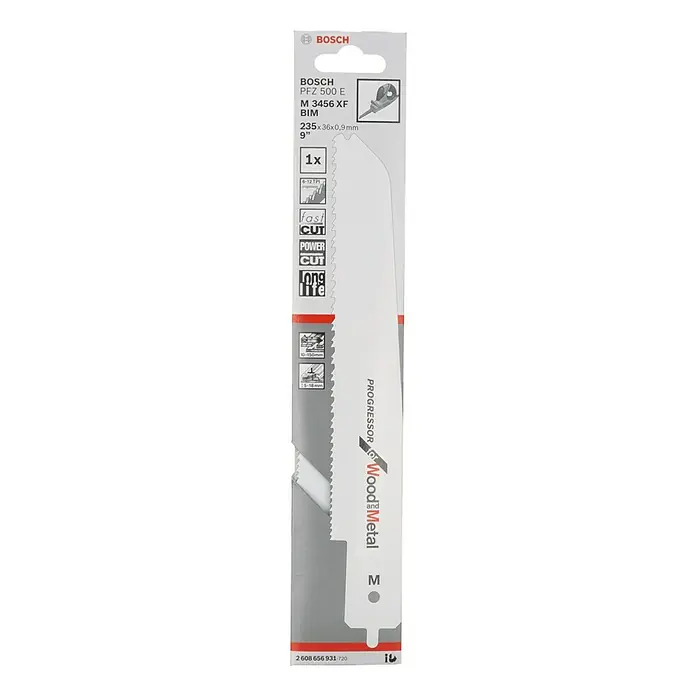 Bosch List za sabljastu pilu M 3456 XF - Drvo/metal, Razmak između zubaca: 2,3 mm - Pogled sprijeda