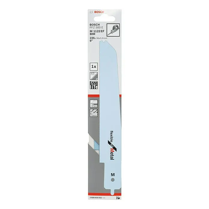 Bosch List za sabljastu pilu M 1122 EF - Metal, Razmak između zubaca: 1,4 mm - Pogled sprijeda