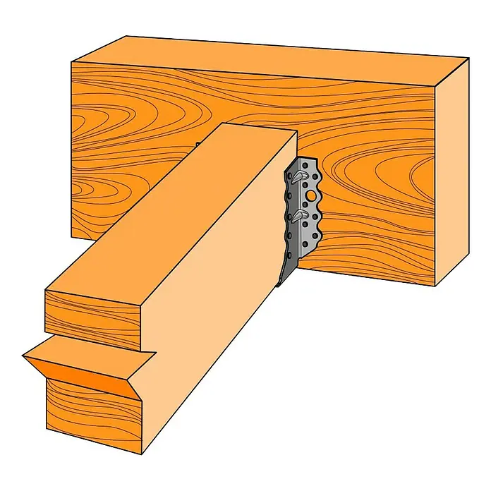 Simpson Strong-Tie Balkenschuh SBG - 55 x 60 x 100 mm, Sendzimir verzinkt, Stahl - Vorderansicht