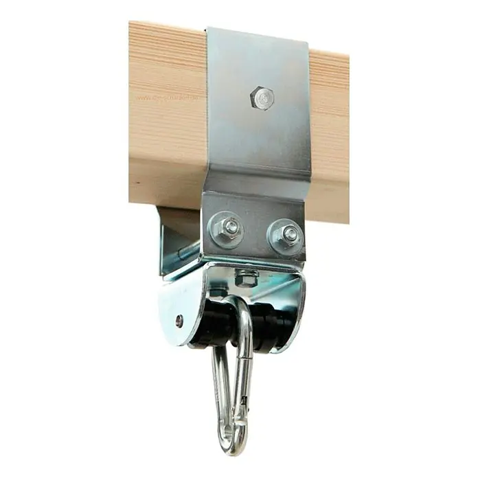 Marathon Aufhängesystem-Set - Geeignet für: Kanthölzer 9 x 9 cm, Belastbarkeit: 125 kg, Kugellager, Verzinkt - Vorderansicht