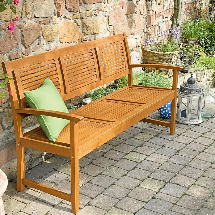 Sunfun Diana Vrtna klupa - 158 cm, Eukaliptus, Prirodno smeđe boje