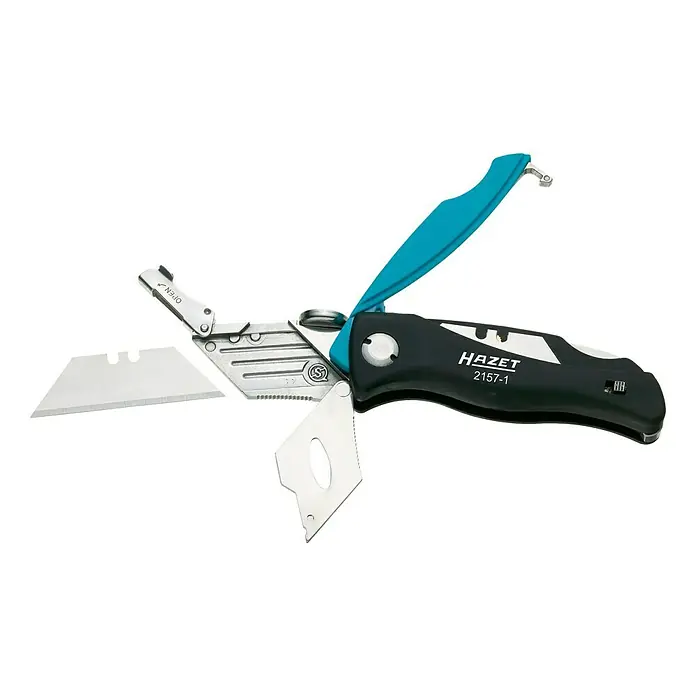 Hazet Klappmesser 2157-1 - Trapezklinge, Daumenkissen - Vorderansicht