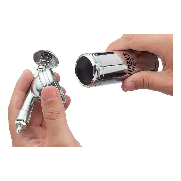 Hazet Fettpresse 2162M - Druck: Max. 69 bar/1.000 psi, Füllmenge: 80 g - Anwendungsbeispiel