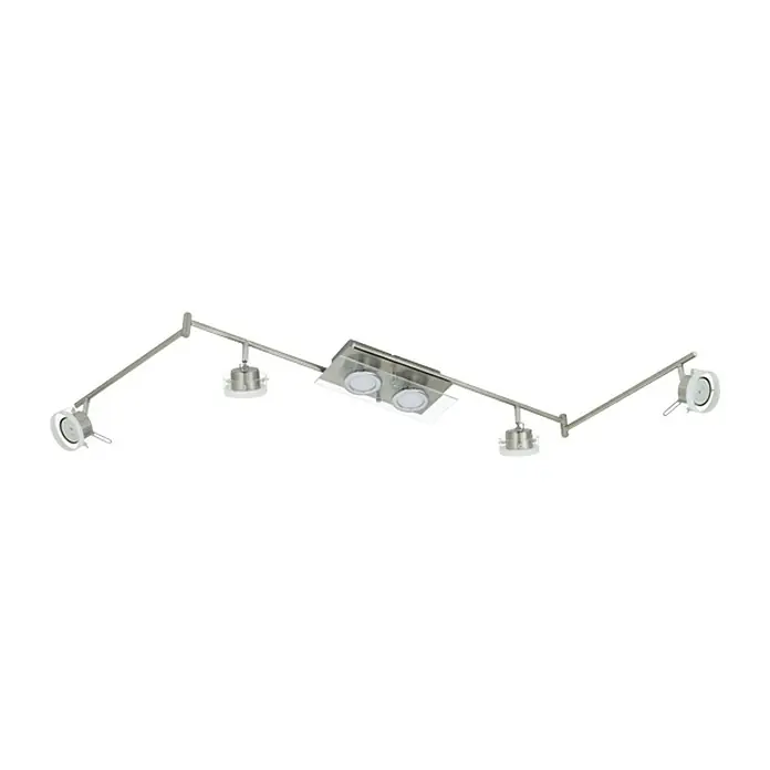 LED-Deckenstrahler - 26 W, L x B x H: 150 x 12 x 16,4 cm, Nickel matt, Warmweiß, 6 Stk. - Ansicht von unten