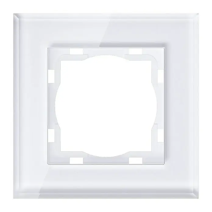 Voltomat ART Glas-Abdeckrahmen - Weiß, 1-fach, Unterputz