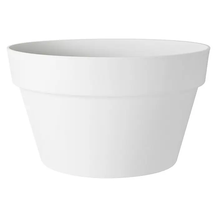 Elho Loft Urban Pflanzschale rund - Außenmaß (Ø x H): 35 x 20,2 cm, Kunststoff, Weiß - Vorderansicht