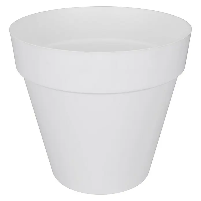Elho Loft Urban Tegla za cvijeće - Vanjska dimenzija (ø x V): 58 x 54 cm, Plastika, Bijele boje - Pogled sprijeda