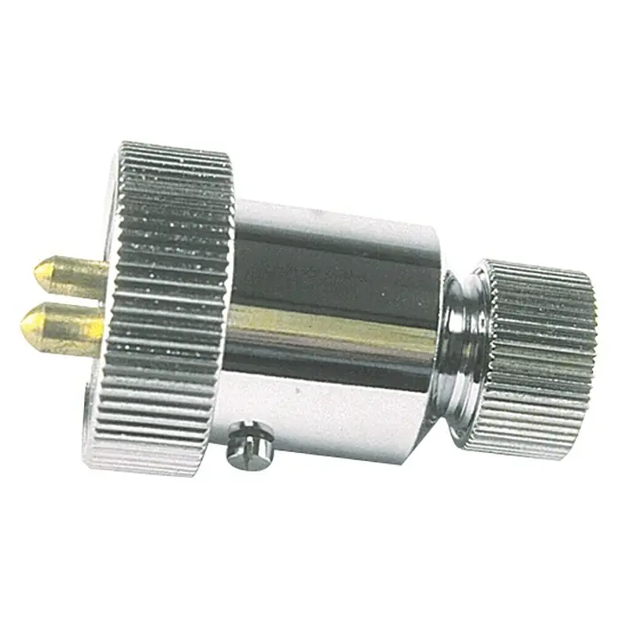 Talamex Stecker - 2-polig, 3 A, Wasserdicht, Verchromt - Linke Seitenansicht