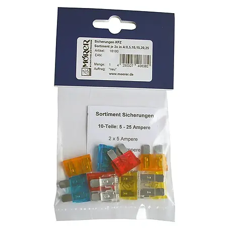 Set platte steekzekeringen