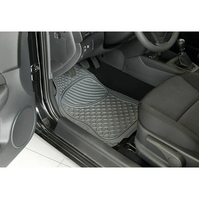 UniTEC Kfz-Gummimatten-Set Color - 2 -tlg., Grau - Stimmungsaufnahme