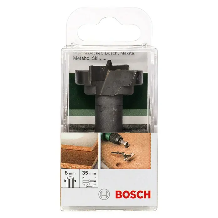 Bosch Svrdlo za drvo šarnir - Promjer: 35 mm, S dvjema oštricama - Pogled sprijeda