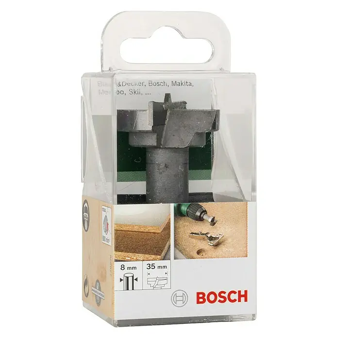Bosch Svrdlo za drvo šarnir - Promjer: 35 mm, S dvjema oštricama - Pogled sprijeda