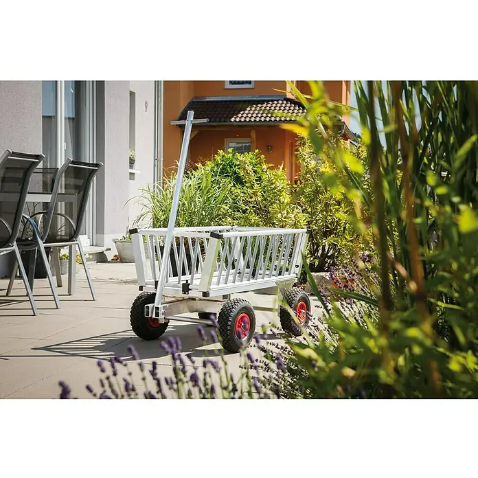 Bollerwagen - 105 x 63 x 58 cm, Aluminium, Klappbar - Vorderansicht