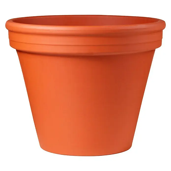 Pflanztopf - Max. Außendurchmesser: 5 cm, Höhe: 4 cm, Naturmaterialien, Terracotta - Vorderansicht