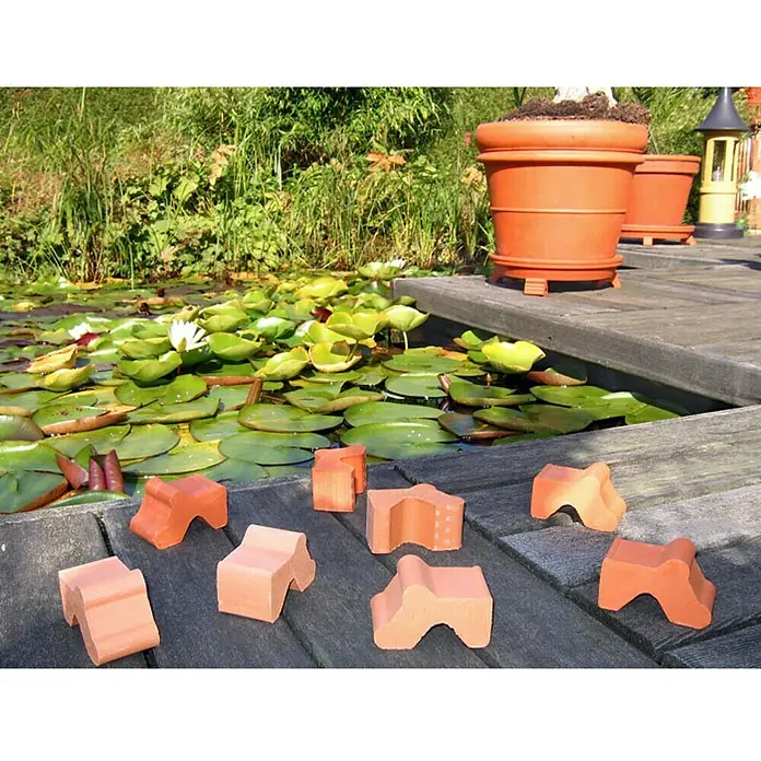 Terrakottafuß Set - Höhe: 4,2 cm, Naturmaterialien, Terracotta, 3 Stk. - Stimmungsaufnahme