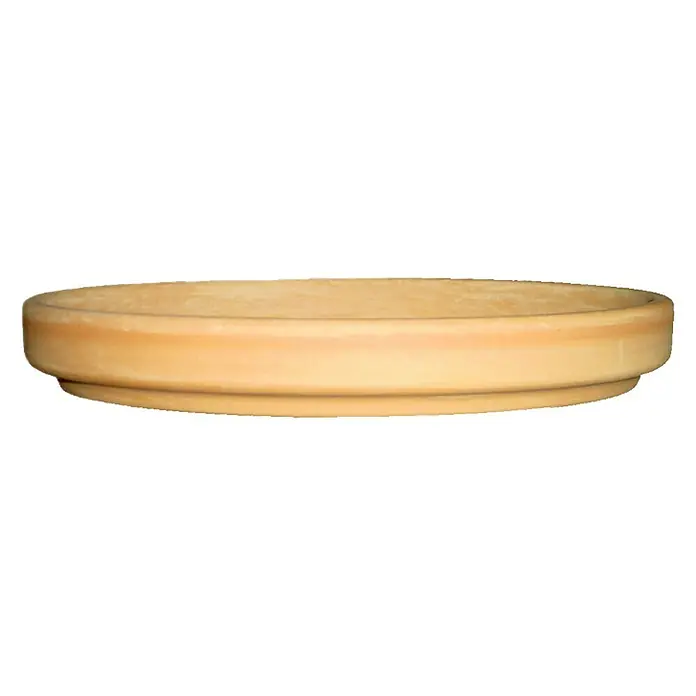 Blumentopf-Untersetzer - Außenmaß (Ø x H): 13 x 1,9 cm, Naturmaterialien, Hell - Vorderansicht