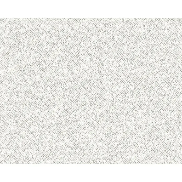 Atlantis Protect Vliestapete Gewebestruktur II - Weiß, Uni, 10,05 x 0,53 m