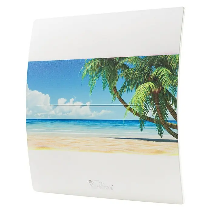 Air-Circle Designblende - Dekor: Caribbian, Passend für: Ventilator Premium 100 - Vorderansicht