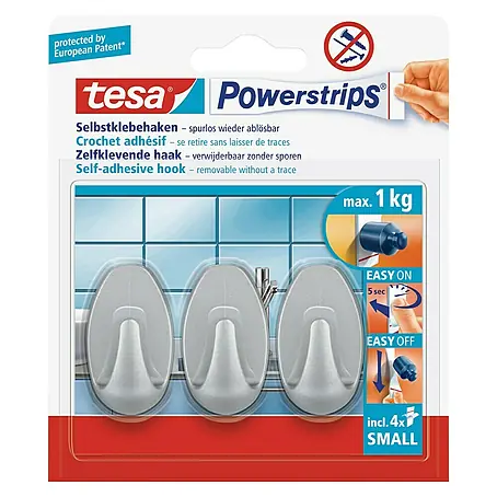 Tesa Powerstrips Zelfklevende haak
