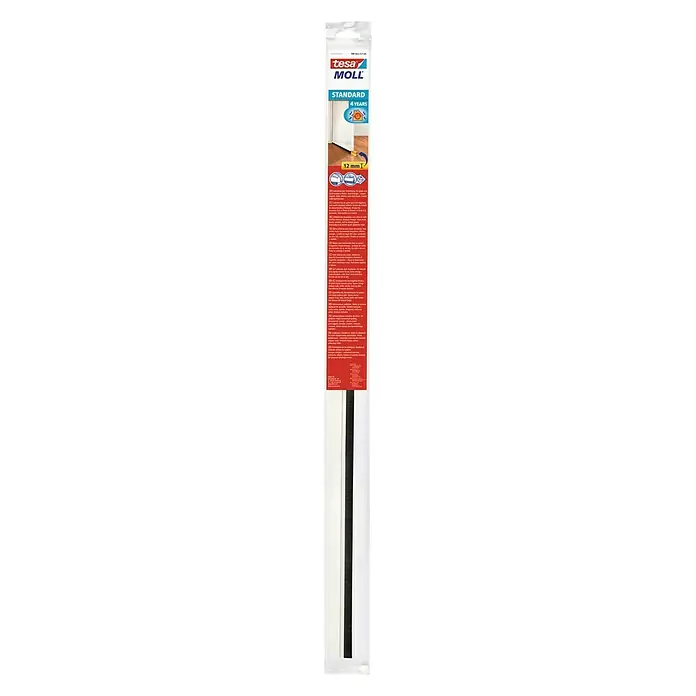 Tesa MOLL Traka za brtvljenje vrata - Bijele boje, 1 m x 37 mm, Prikladno za: Dimenzija do 12 mm - Pogled sprijeda