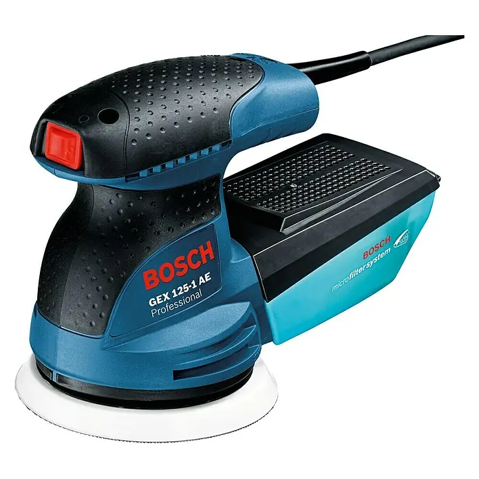 Bosch Professional Exzenterschleifer GEX 125-1 AE - 250 W, Durchmesser Schleifteller: 125 mm, Leerlaufdrehzahl: 7.500 U/min - 12.000 U/min