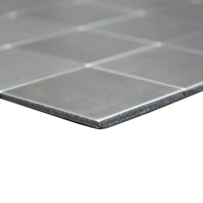 Samoljepljiva mozaik pločica SAM 4MM99 - 30,5 x 30,5 cm, Metal, Srebrne boje - Pogled sprijeda