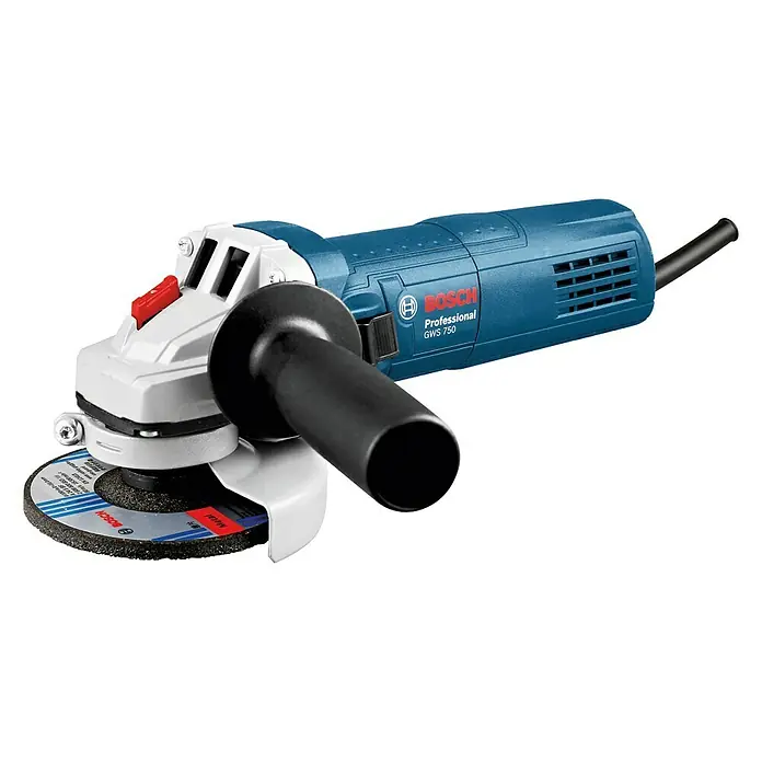 Bosch Professional Winkelschleifer GWS 750 - 750 W, 115 mm, Leerlaufdrehzahl: 11.000 U/min - Linke Seitenansicht