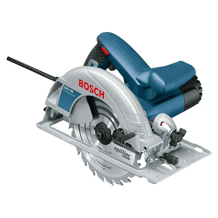 Bosch Professional Ručna kružna pila GKS 190 - 1.400 W, List pile: Ø 190 mm, Broj okretaja pri praznom hodu: 5.500 okr/min - Pogled s desne strane