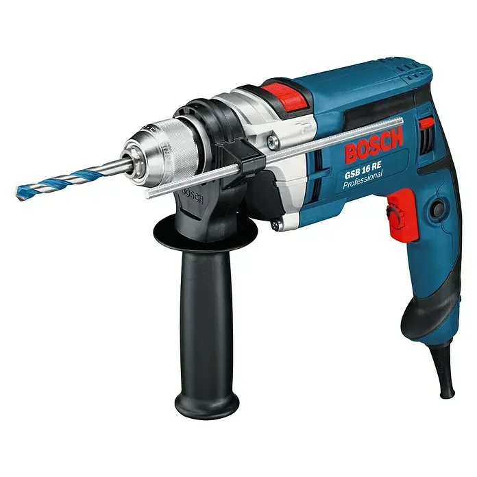 Bosch Professional Udarna bušilica GSB 16 RE - 750 W, Broj okretaja pri praznom hodu: 0 okr/min - 2.800 okr/min - Pogled s lijeve strane