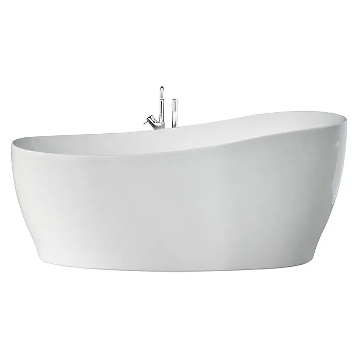 Ottofond Freistehende Badewanne Domani - 180 x 85 cm, Sanitäracryl, Weiß - Vorderansicht